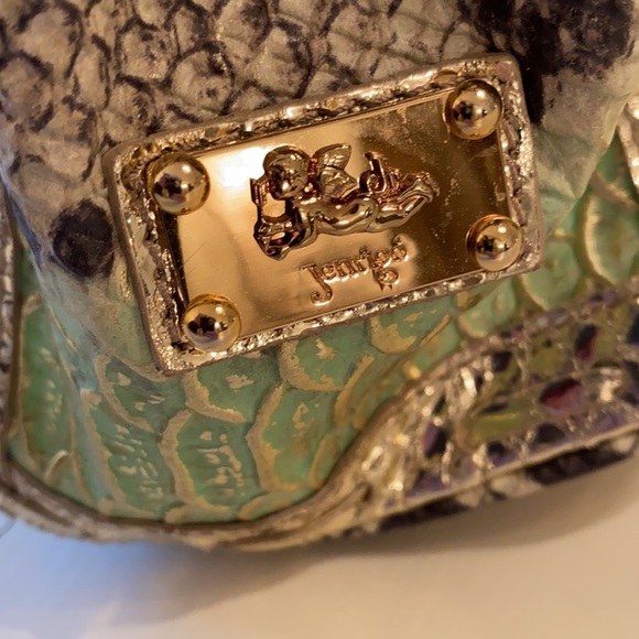 Jenrigo Snake Embossed Tote Shoulder Bag Purse - Picture 4 of 16